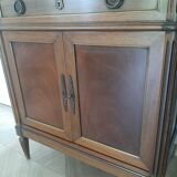 vintage - Small style chest of drawers - Louis XVI marble top with 1 drawer and 2 doors