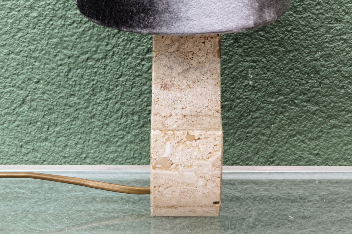 Travertine lamp, Fratelli Mannelli, Italy