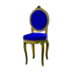 Blue velvet medallion chair