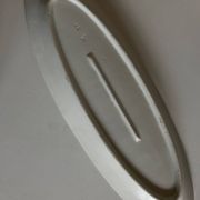 19th century white porcelain shuttle centerpiece dish