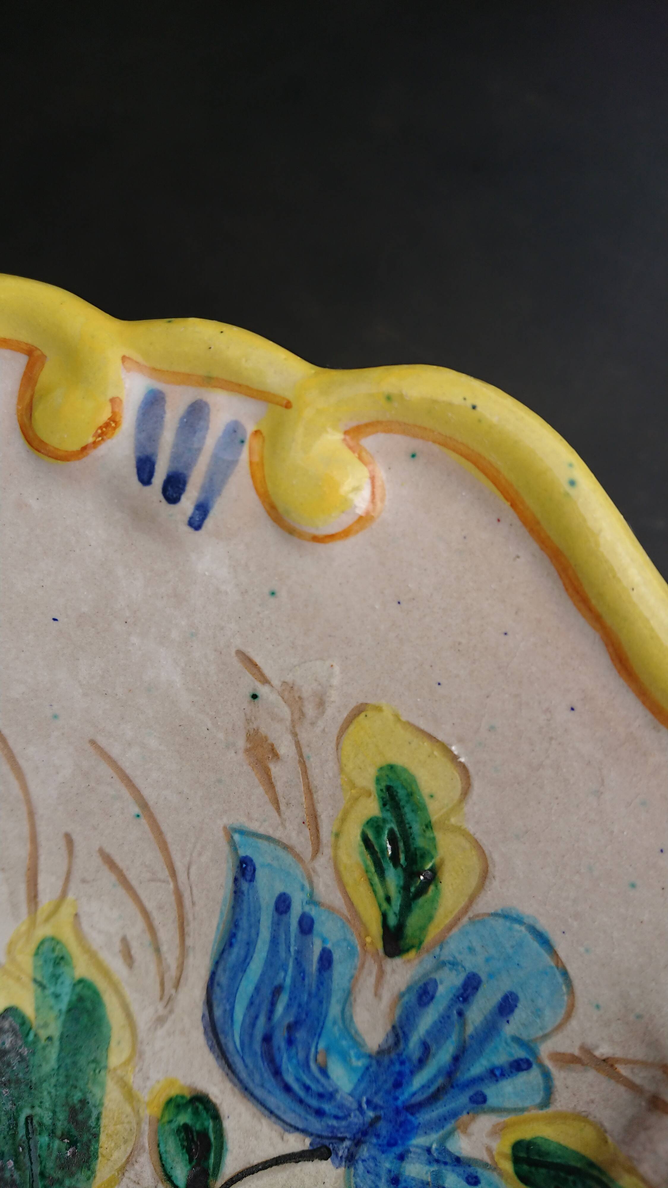 Hand-painted open dish