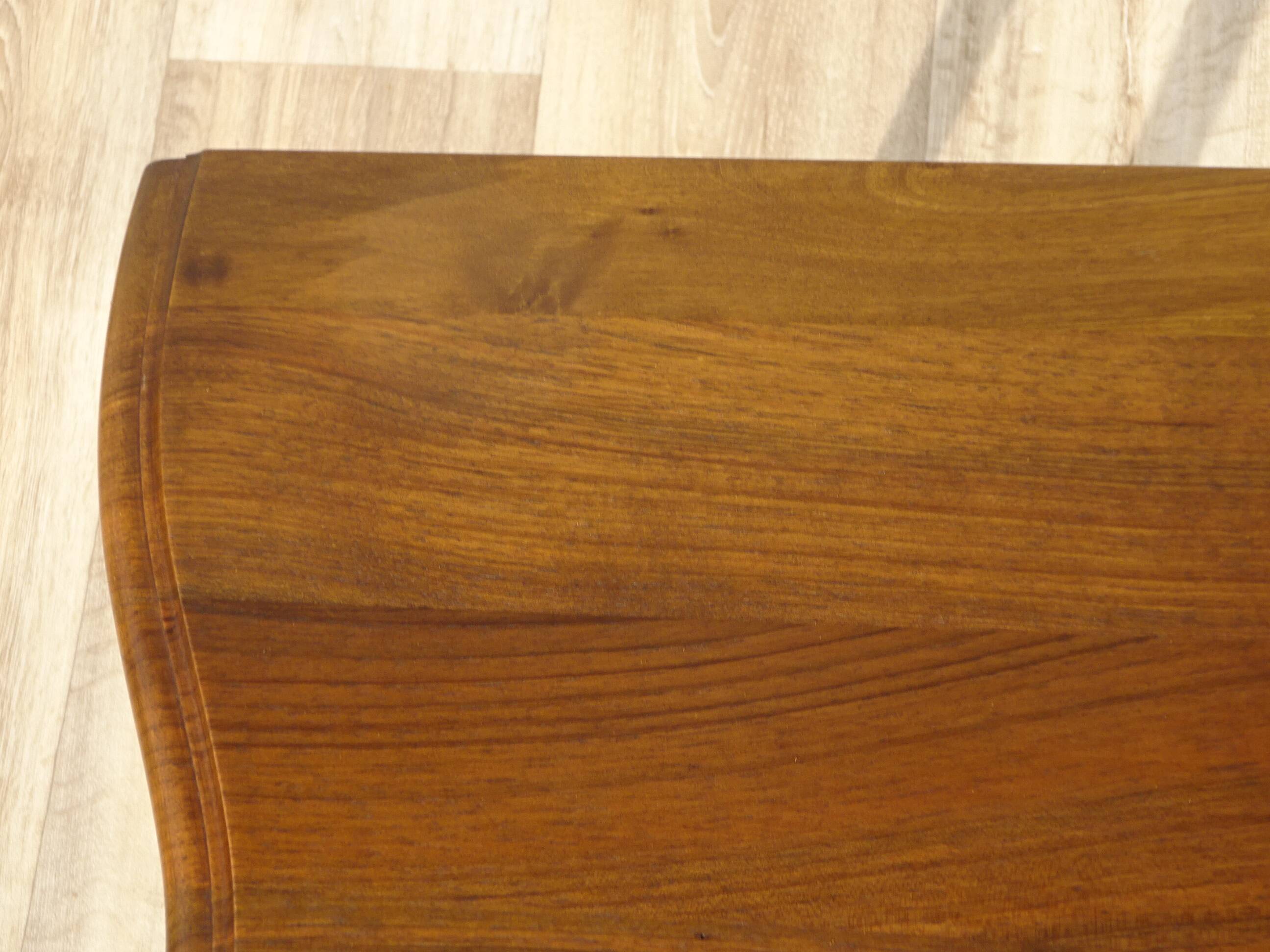 Louis XV bedside table in solid walnut