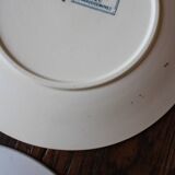 Set of 4 mismatched blue flat plates