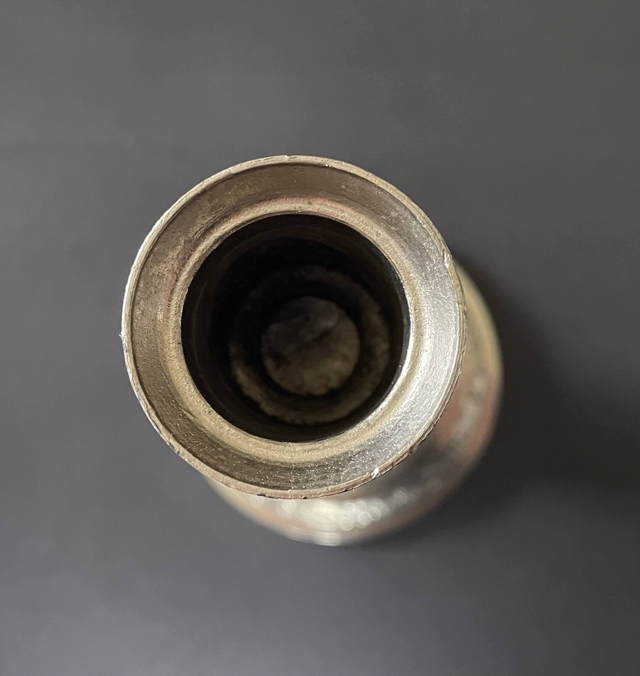 Antique silver-plated candlesticks in classic style