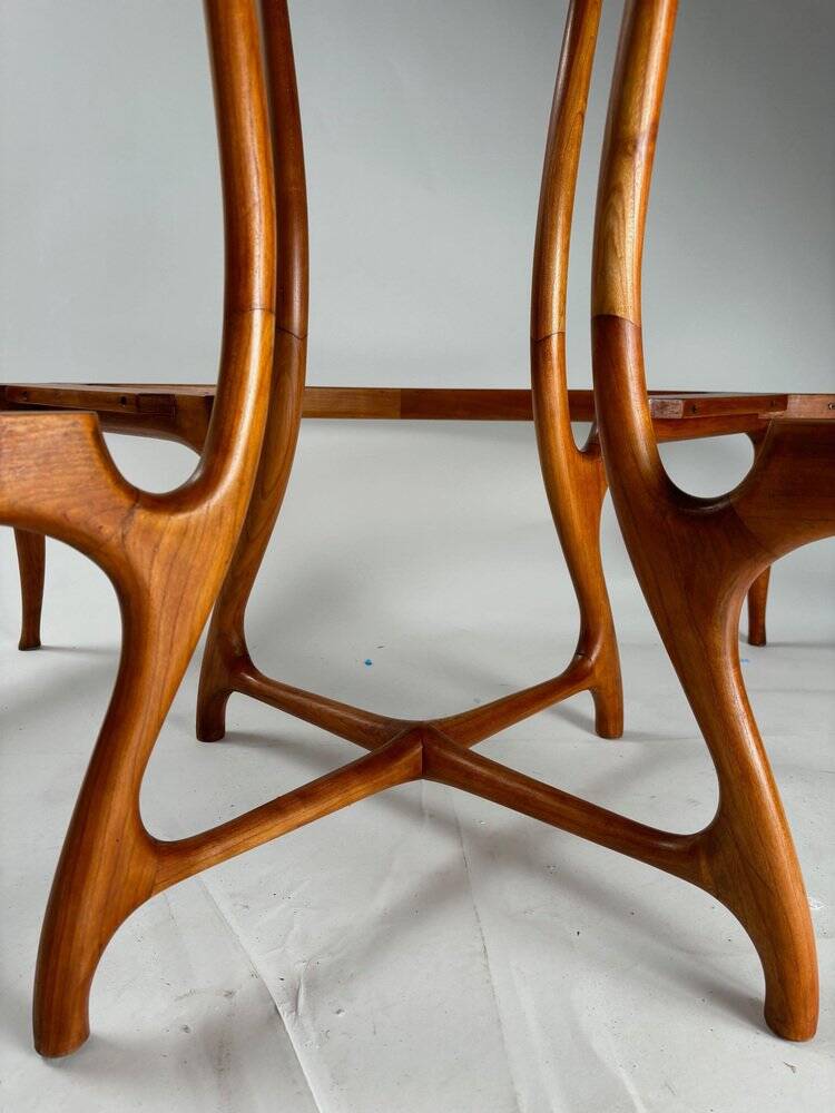 Large Circular Wooden Sofa, 1990s