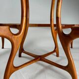 Large Circular Wooden Sofa, 1990s