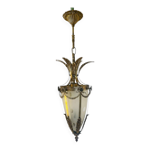 Suspension en bronze et verre poli circa 1900