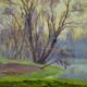 Henri Rosier, Ponds of Ville d'Avray. Oil on framed paper.