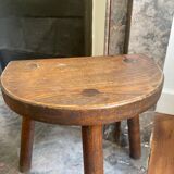 Dark wood tripod stool