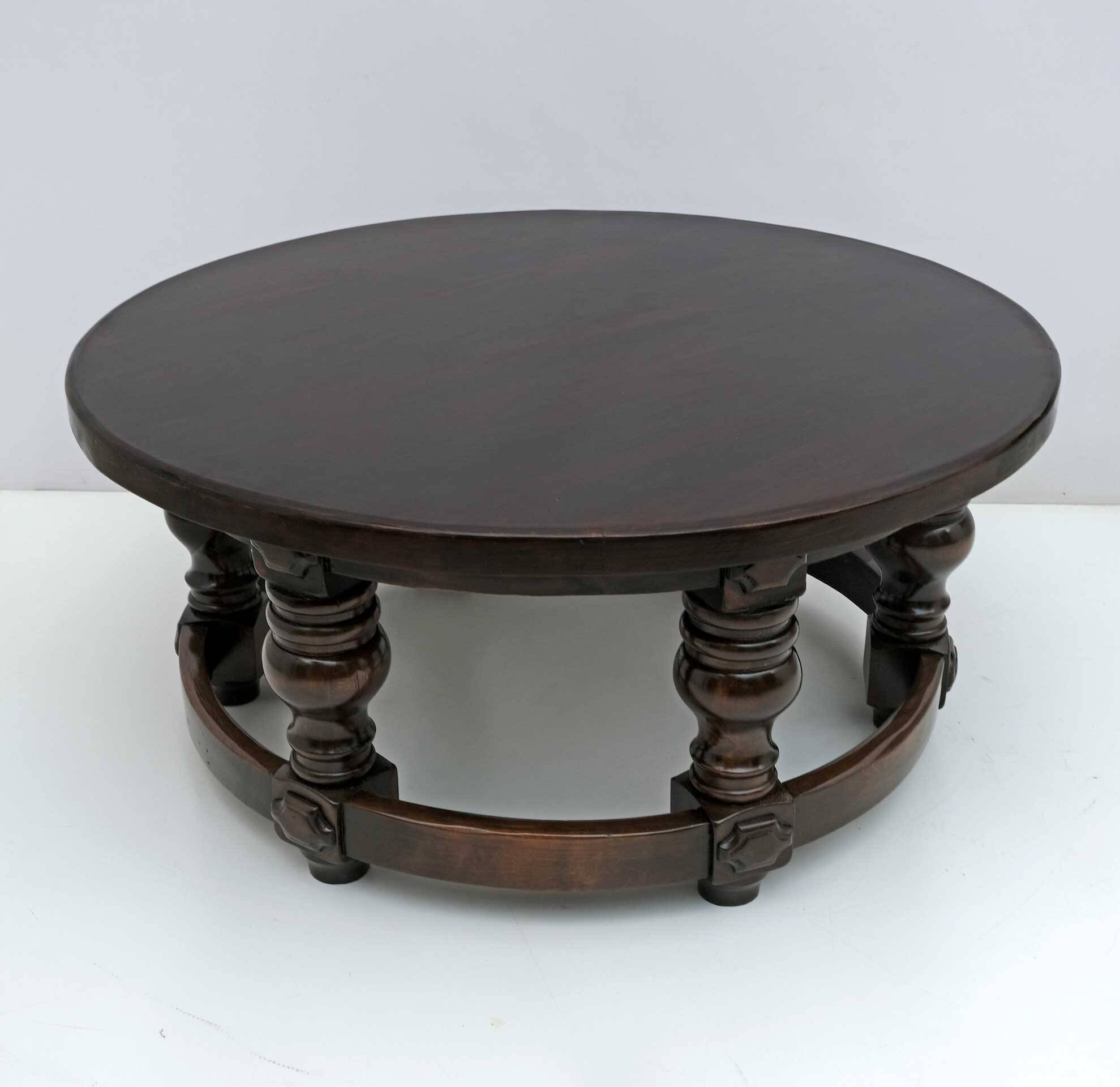 20th Century Louis XIII Style Walnut Coffee Table