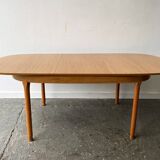 Grande table de salle à manger extensible de style moderne du milieu du siècle, années 1960, par Schreiber