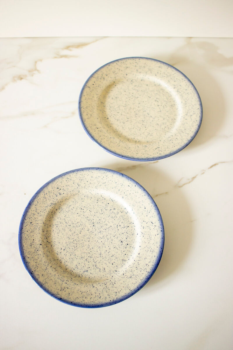 2 blue dessert plates Tulowice