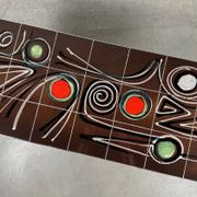 Mid-century coffee table – ceramic and chrome