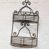 Wrought iron wall shelf