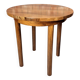Renovated art deco round coffe table, Poland 1950s