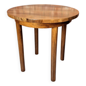 Renovated art deco round coffe table, Poland 1950s