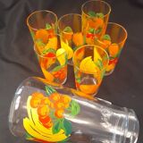Orangeade service vmc reims 1 carafe and 6 glasses