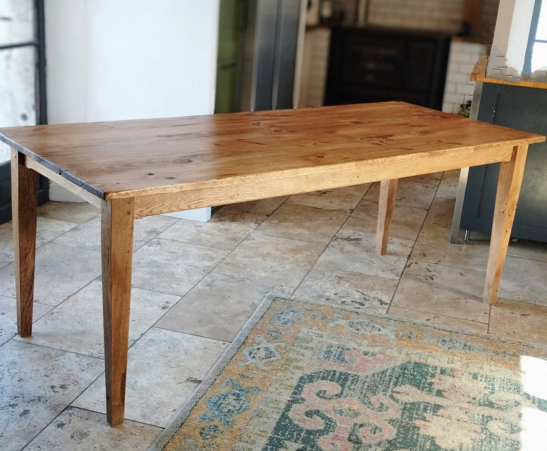Danish Farmhouse Table with Patina