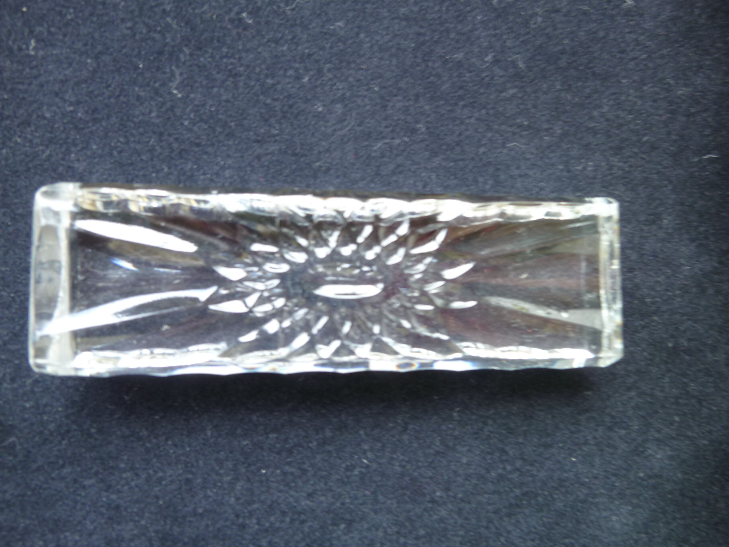 Coffret de 10 porte couteaux en cristal Val Saint Lambert