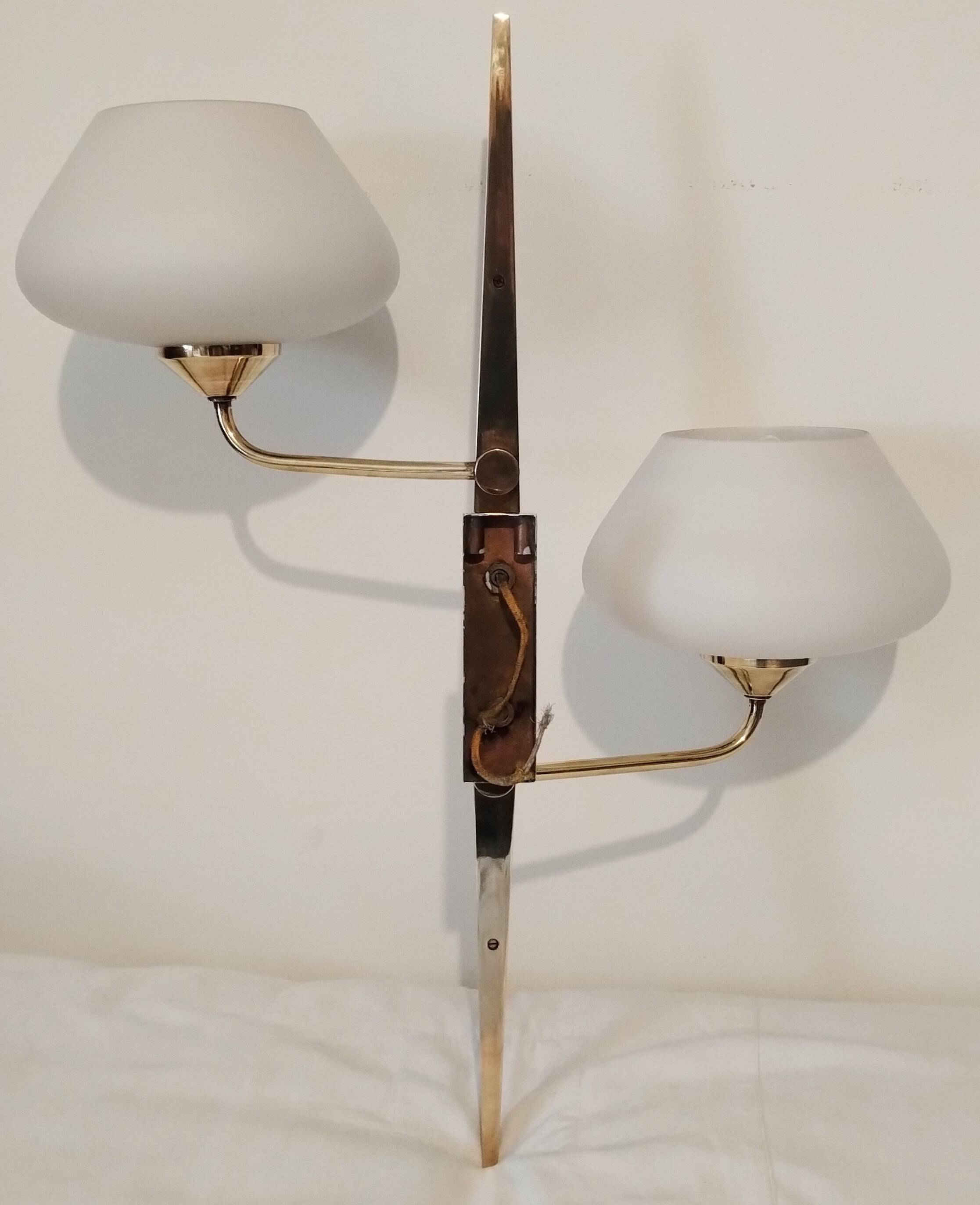 Arlus double house wall light, 1950s