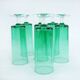 6 vintage mint green champagne flutes - Luminarc Arcoroc France