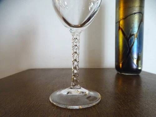 CRISTAL D'ARQUES "Fleury Epi" 6 cooked wine port glasses crystal 7 cl - H 13.5 cm