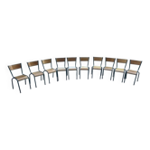 Set of 10 Mullca chairs