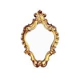 Rococo wall mirror in golden resin
