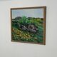 Huile sur toile suédoise – “fleurs” par lars "bjönni" andersson