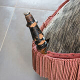 Old pink toad armchair