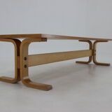 1970s Beech Bench/Planter Stand Czechoslovakia