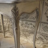 Former white grey patina hairdresser mirror table 2 Shabby chic drawer