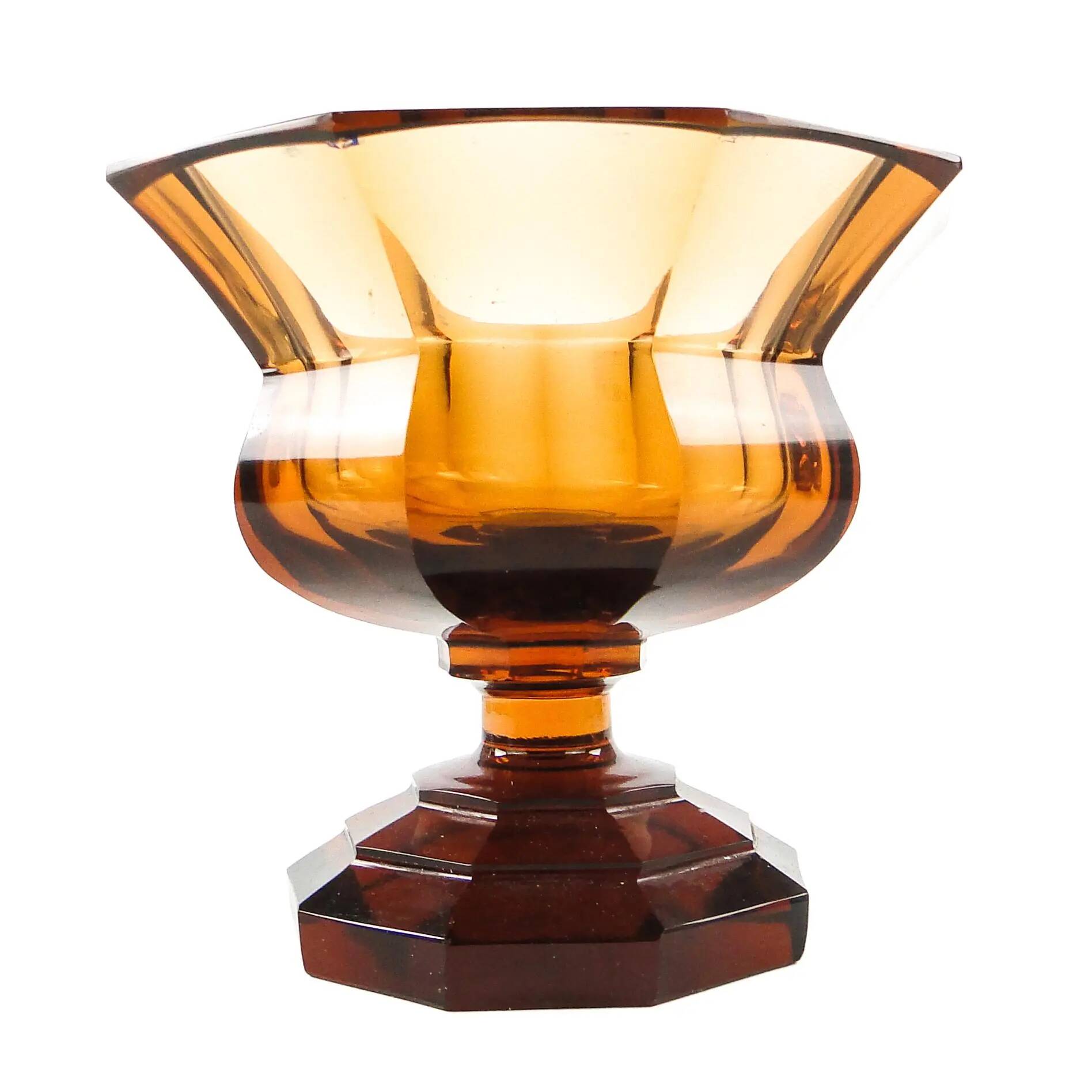 Goblet, Art Deco, crystal, Moser, Czechoslovakia, 1930s