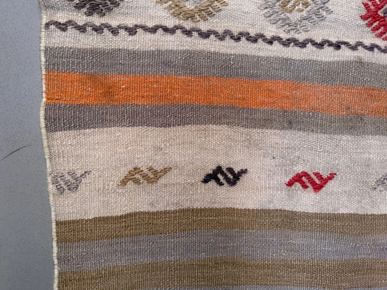 Couloir kilim étroit 57x350 cm shabby chic, vintage turc kelim 2572