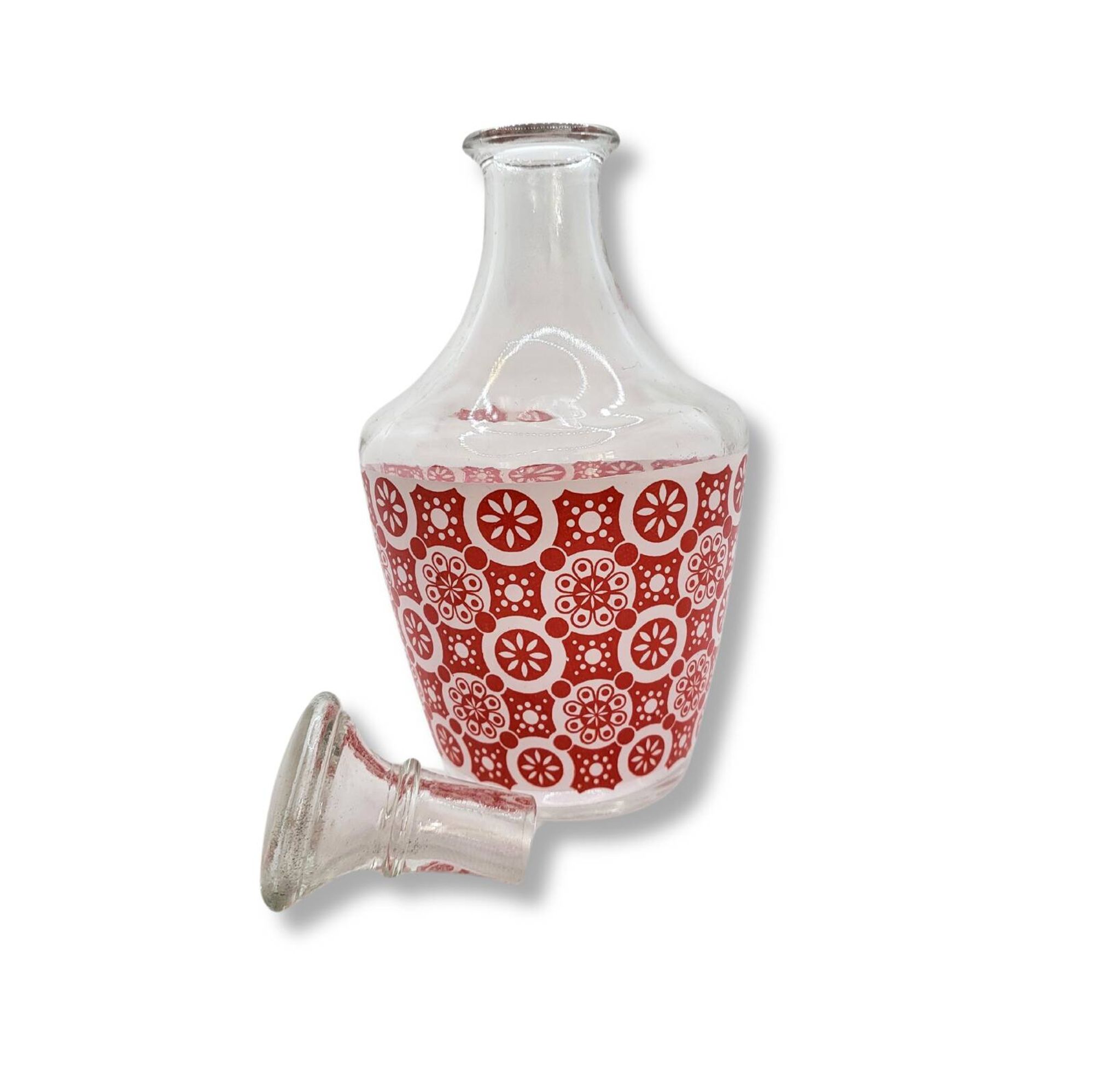 Vintage 70s Carafe – Red Decor | Retro Glassware