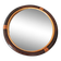 Miroir rond en bambou des années 1970