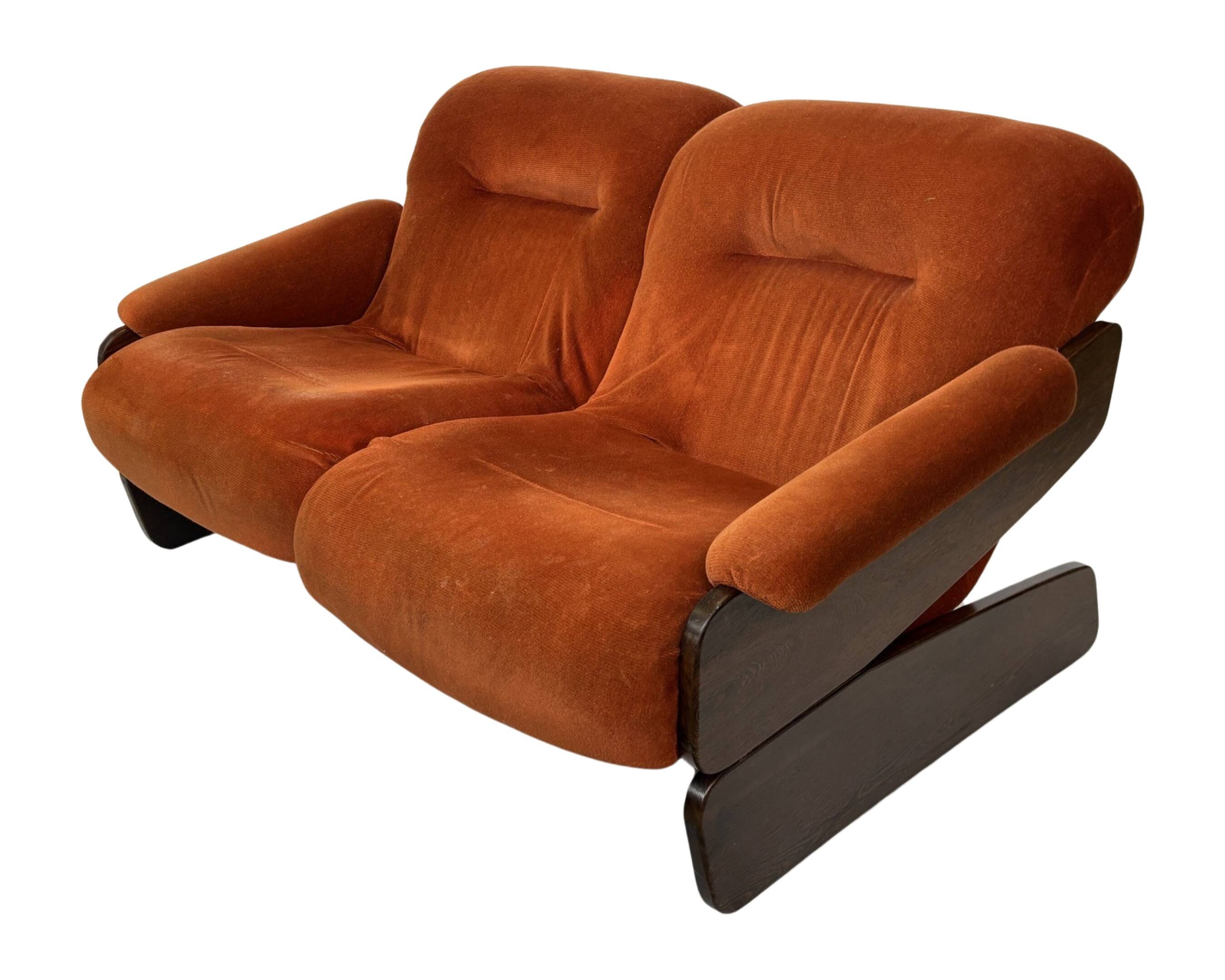 Vintage Space Age Sofa Two Seater Sofa Design 1970s