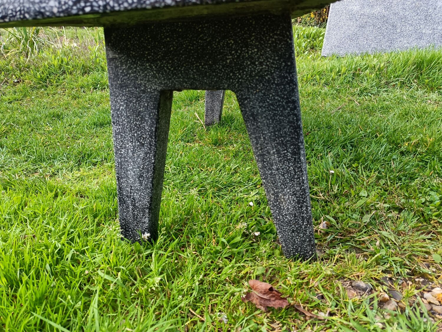 Old garden furniture in vintage stone