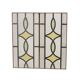 Art Deco Geometric Stained Glass Window 51x24cm