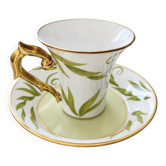 Bernardaud coffee/tea cup with saucer from the Frivole collection.