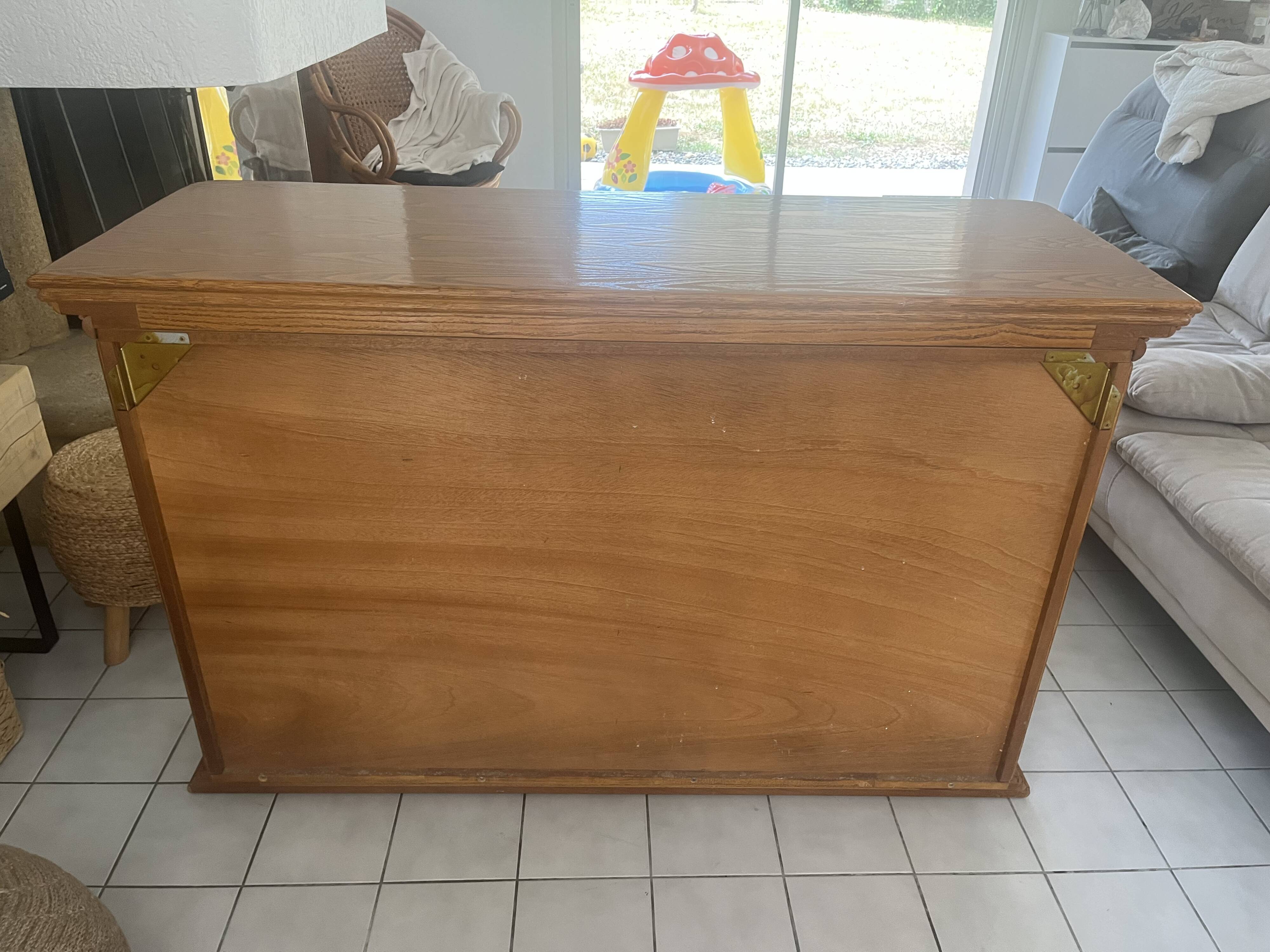 Buffet, vintage wicker commode in Riviera style, 1970s.
