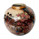Vase boule craquelé satsuma