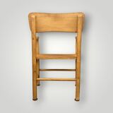 Antique wooden children's chair with armrests – marked unifa