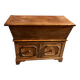 Old wooden baker's chest with storage drawers