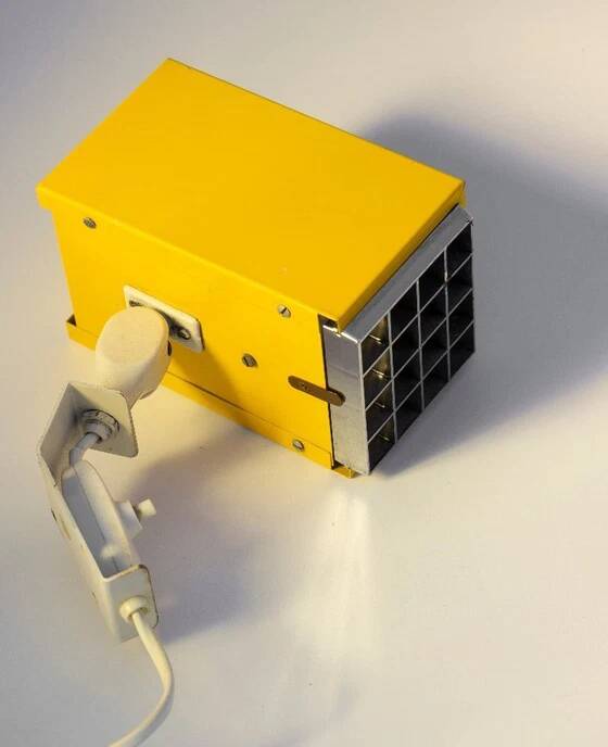 Yellow wall lamp Kubus Elidus - Sweden, 1970s