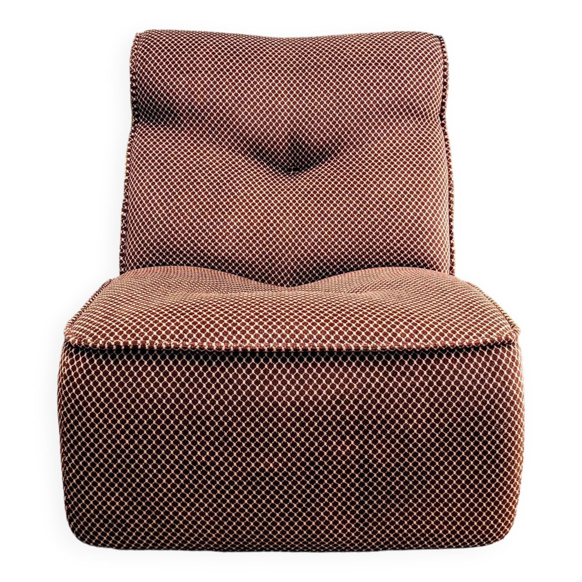 Velvet fireside chair from the 70s
