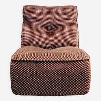 Velvet fireside chair from the 70s