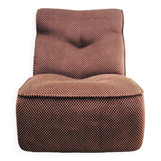 Velvet fireside chair from the 70s