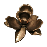 Bougeoir fleur en laiton