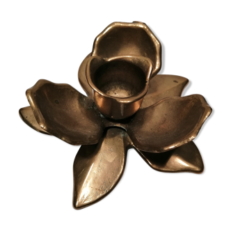 Brass flower candleholder